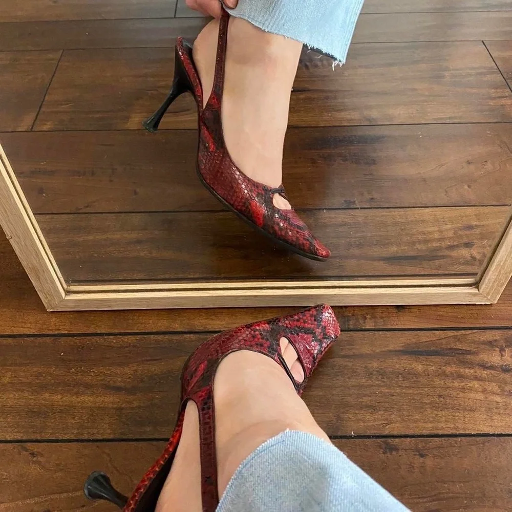 Sergio Rossi vintage sling back heels - Picture 2 of 4